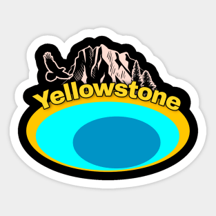 Yellowstone national park nature travel volcano Sticker